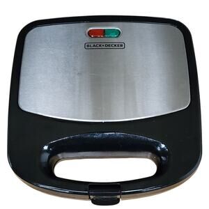 BLACK+DECKER 3-in-1 Waffle Maker Sandwich Grill Non-Stick Plates Vertical...